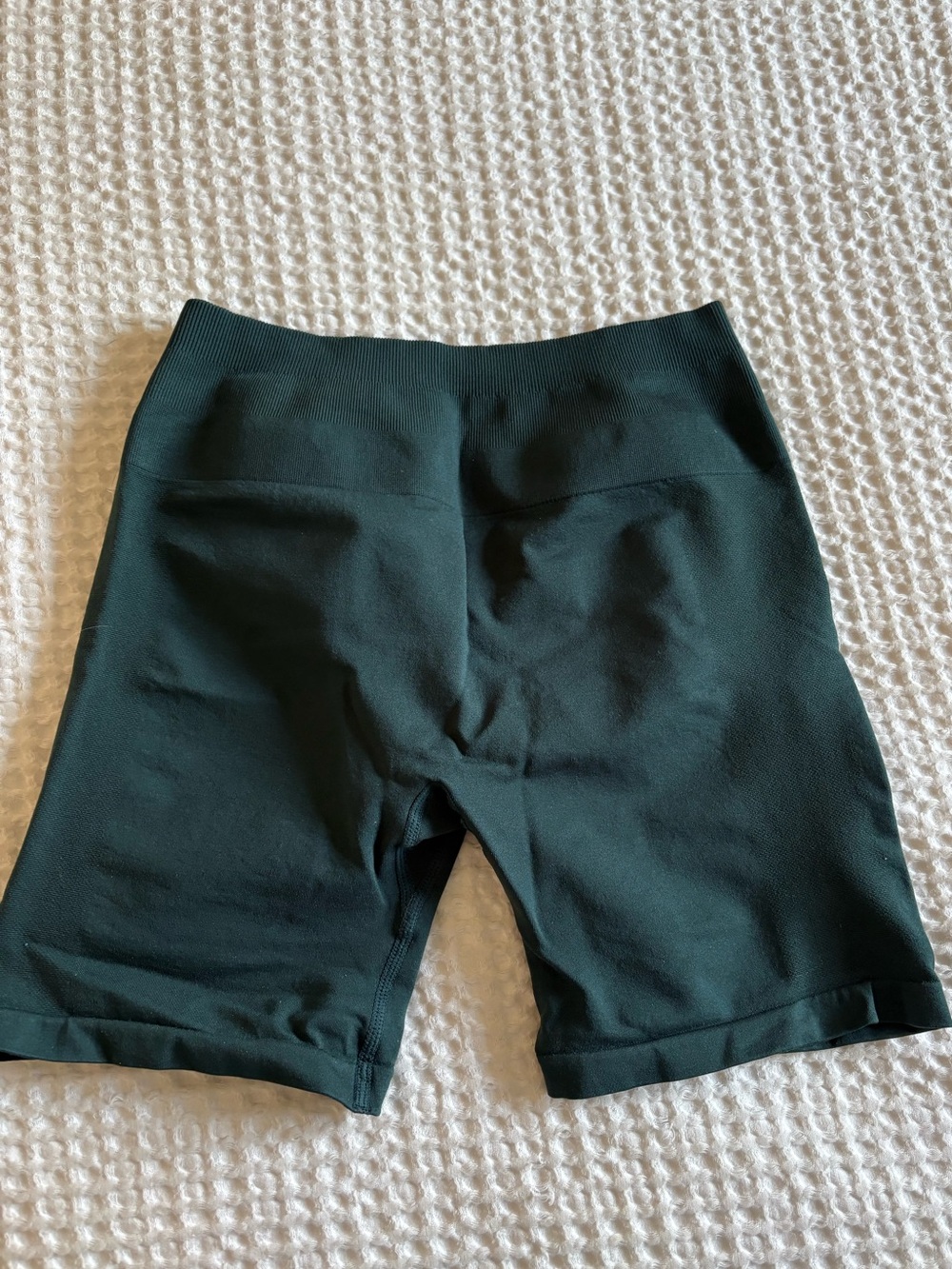 High-Waist Women's Bike Shorts in Deep Green